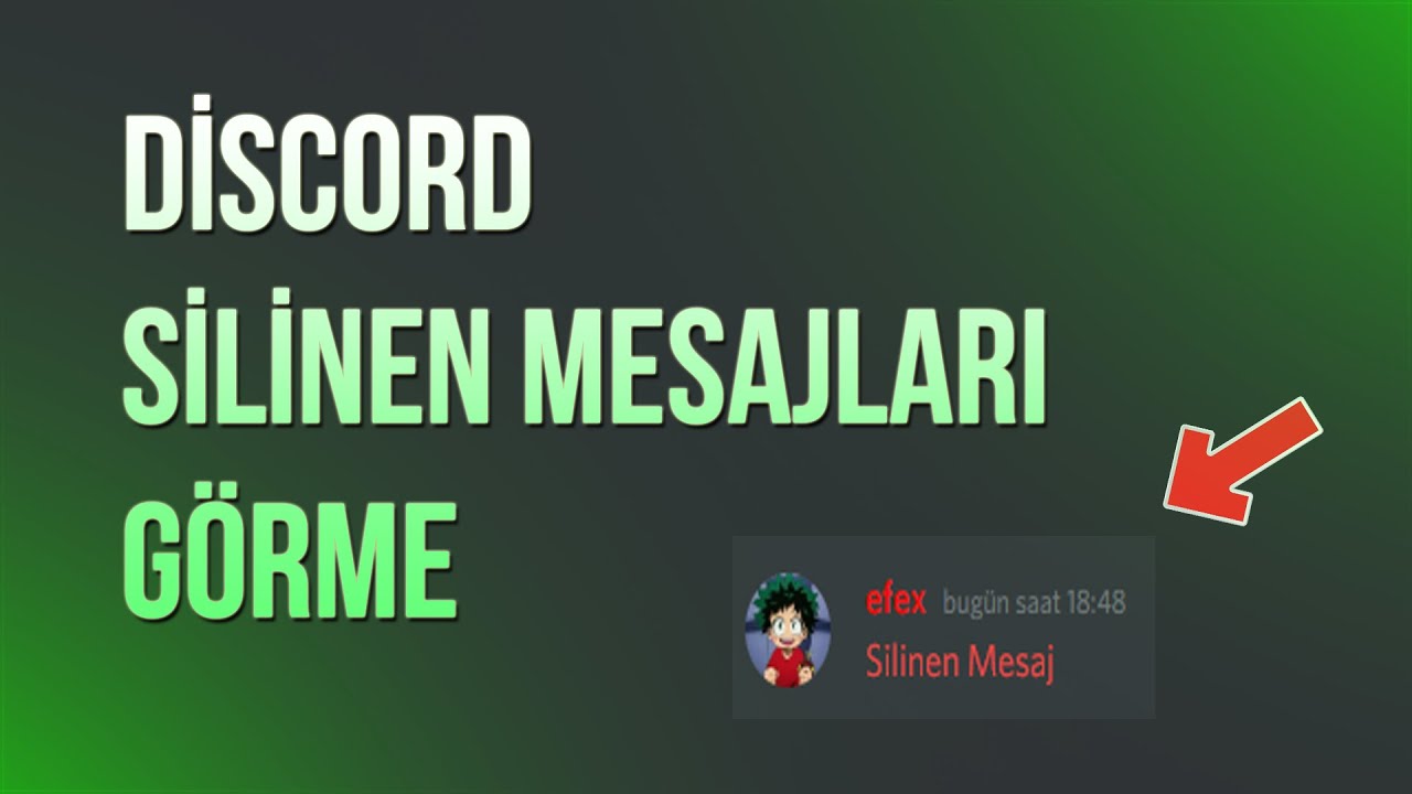 discord silinen mesajlar nasıl görünür